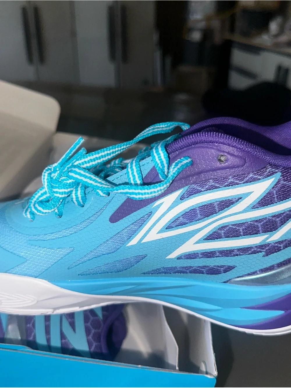 Puma Turquoise & Purple Running Sneakers